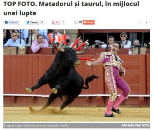 Lupta dintre matador și taur