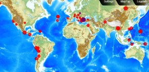 Harta cutremurelor de azi 24 mai 2014