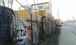 Vedere din Bucureşti. Bărbosul din Zilele Babelor, de la staţia CFR Progresul - văzut dintr-o parte. Foto cu telefonul: Călin Hera (mfc)