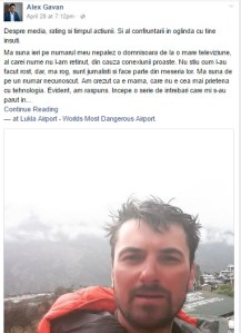 Postarea de marți a lui Alex Găvan a adunat într-o  zi și două nopți 1.518 like-uri, 48 de comentarii și 619 share-uri