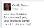 Poezioara lui Ovidiu Voicu. Sursa: Facebook