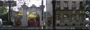 Vedere din București. Poarta de pe Kogălniceanu 23 văzută de Google în vara lui 2008
