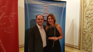 Cu Amalia Enache, după proiecţia filmului Aferim!, care a deschis Festivalul Filmului European la Hunedoara. Foto: Sebastian Bârgău