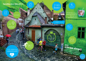 Infograf - semimaratonul inteligent și generos de la Sibiu (ediția 2014). Sursa: maratonsb.ro