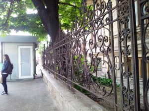 Vedere din Bucureşti. Palat părăginit pe Lascăr Catargiu 56. Solid, destinat parcă ruinării. Schema cunoscută. Foto cu telefonul: Călin Hera