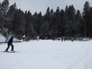 Vedere din Bușteni, pârtia Kalinderu. Foto cu telefonul: Călin Hera