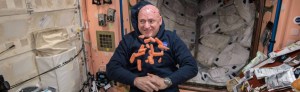 Scott Kelly pe stația spațială. Sursa: NASA