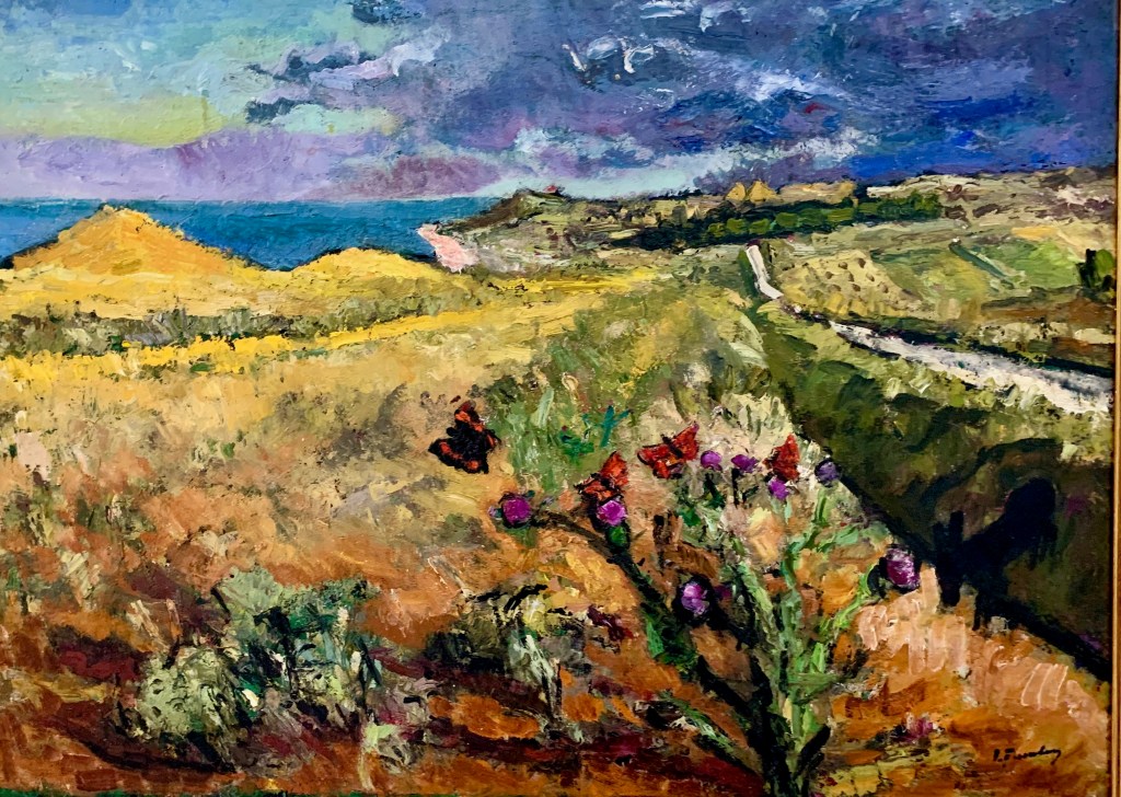 Ion Țuculescu, Peisaj marin cu fluturi (1950-1955)